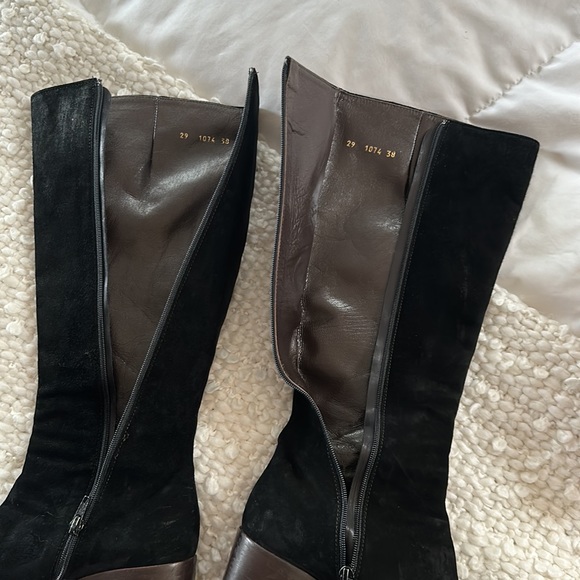 Italian black suede boots - Picture 7 of 8